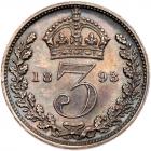 Great Britain. Three Pence, 1893 NGC Proof 63 - 2