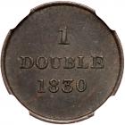 Guernsey. Double, 1830 NGC MS63 BR - 2