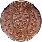 Italian States: Sardinia. Centesimo, 1826-P NGC MS63 BR