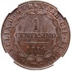 Italian States: Sardinia. Centesimo, 1826-P NGC MS63 BR - 2