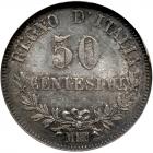 Italy. 50 Centesimi, 1867-M BN NGC MS64 - 2