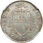 Switzerland: Vaud. 5 Batzen, 1813 NGC MS62