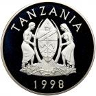 Tanzania. 2500 Shilingi Set of Five, 1998 Brilliant Proof - 2