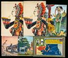 Manchukuo. 1934 Return of Emperor & Empress color postcard set (x2)