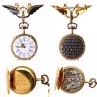 Antique Patek Philippe Diamond, Enamel, 18K Yellow Gold Lapel Watch