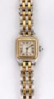 Lady's Cartier Panthere, 18K Yellow Gold & Stainless Wristwatch