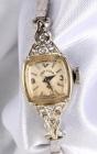 Vintage Lady Elgin 14K White Gold Wristwatch