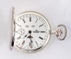 Claude Meylan Sterling Silver Hunting Case Pocket Watch