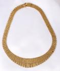 14K Yellow Gold Graduated Choker Necklace