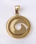 14K Yellow Gold Modern Design Pendant