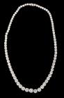 Diamond, Platinum Graduating Straight Line Necklace