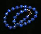 Lapis & 14K Yellow Gold Bead Necklace