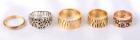 Collection of 14K Rose, White & Yellow Gold Band Rings