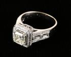 Lady's Diamond, 14K White Gold Edwardian Design Ring