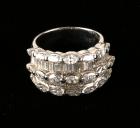 Lady's Diamond, 18K White Gold Band Ring