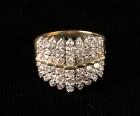 Lady's Diamond, 14K Yellow Gold Band Ring