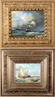 Walton & Horch. Pair of Paintings of Ships in Rough Seas