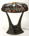 Rare Austrian Chunk Jewel Art Nouveau Lamp, Early 20th Century.