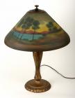Reverse Painted Lamp by Jefferson Company, Early 20th Century