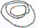 Ancient Egyptian Faience Mummy Bead Necklace, Late Period, ca. 747-40 BC