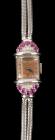 Lady's Paul Ditishiem Solvil Ruby, Diamond, 14K White Gold Retro Wristwatch