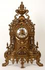 Ornate German Brass Mantle Clock