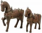 Asia. Circa 19th Century Decorative Horses