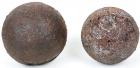 Collection of Revolutionary War Cannonballs, Hudson Highlands 11 and 16 Pounders