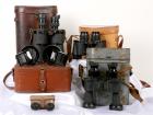 Collection of Vintage French Military Binoculars Including 1939 Huet Armee De L'Air