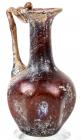 Roman Aubergine Glass Juglet with indentations