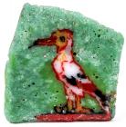 Egyptian Glass Mosaic Inlay with Ibis type bird on each side