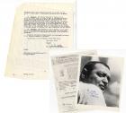 Alfred Hitchcock Signed Contract, Peter Lorre Signed Contract and Photo