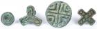 Byzantine. A 4-piece lot of Bronze Bread stamps, ca. 6th-7th Century AD