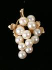 Cultured Pearl, 14K Yellow Gold Floral Design Brooch