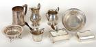 Assorted Sterling Silver Boxes, Pitchers, Footed Bowls