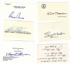 [U. S. Statesmen and Politicians] Collection of Signed Calling Cards