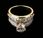 Lady's Diamond, 18K Yellow Gold Ring