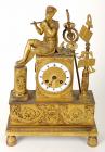 19th Century Empire Gilt Bronze Mantel Clock, Armingaud A. Paris