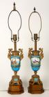 Two (2) Porcelain French Empire Lamps