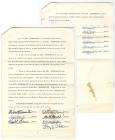 1965 Mercury 6 Astronauts & Spouses signed agent contract