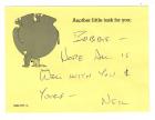 Neil Armstrong signed humorous Post-It note