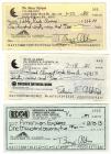 1981-89 Buzz Aldrin signed checks