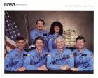 1984 STS-41D crew signed NASA color litho