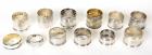 12 Vintage Sterling Silver Napkin Rings