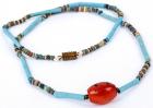 Ancient Egyptian Faience Mummy Bead Necklace, Late Period, ca. 747-40 BC