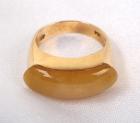 Yellow Jade, 14K Yellow Gold Band Ring