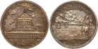 Peter I, 1689-1725, Medal. Silver. 46 mm. 52.10 gm. Unsigned, but by T. Ivanov. Kronschloss Built, 1704. Diakov 19.2 (R1