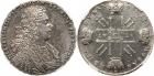 Peter II, 1727-1730, Rouble 1728. Moscow, Kadashevsky mint. Bit 81, Petrov (2.5 Rubl). Authenticated by NGC AU Details -