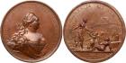 Elizabeth, 1741, Medal. Bronze. 64.5 mm. By T. Ivanov and J.G. Waechter. Liberation of Prisoners, 1741. Diakov 85.2, Rei