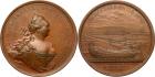 Medal. Elizabeth, 1741, Bronze. 64.7 mm. By T. Ivanov. Opening of the Naval Dockyard in Kron­stadt, 1752. Diakov 93.2, R